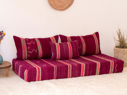 150cm/5ft Handmade Amazigh Tifelt Sofa ⵜⴰⴼⵍⴻⵙⵜ