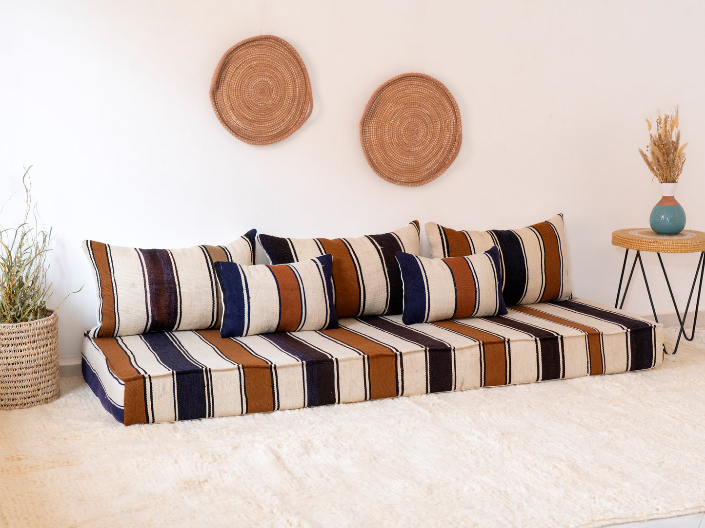 210cm/7ft Handmade Amazigh Agadir Sofa ⵜⴰⴼⵍⴻⵙⵜ