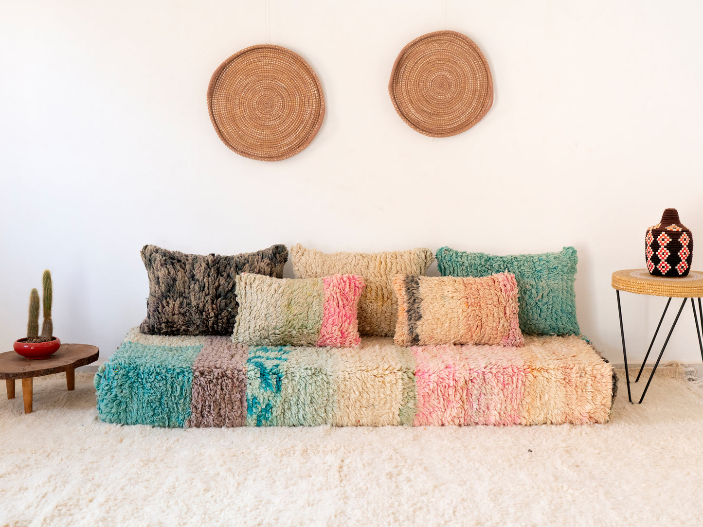 180cm/6ft Handmade Amazigh Titrit Sofa ⵜⴰⴼⵍⴻⵙⵜ