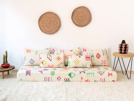 180cm/6ft Handmade Amazigh Akchour Sofa ⵜⴰⴼⵍⴻⵙⵜ