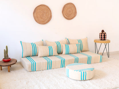 210cm/7ft Handmade Amazigh Laayoun Sofa ⵜⴰⴼⵍⴻⵙⵜ