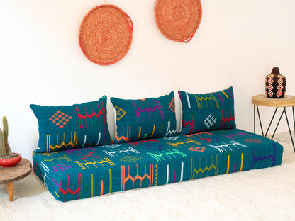 180cm/6ft Handmade Amazigh Imazighen Sofa ⵜⴰⴼⵍⴻⵙⵜ