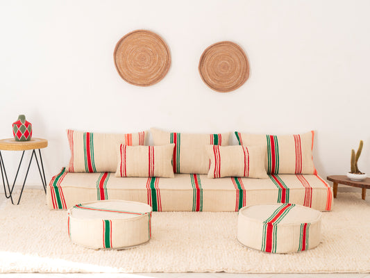 210cm/7ft Handmade Amazigh Amlou Sofa ⵜⴰⴼⵍⴻⵙⵜ
