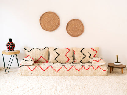 180cm/6ft Handmade Amazigh Tinghir Sofa ⵜⴰⴼⵍⴻⵙⵜ