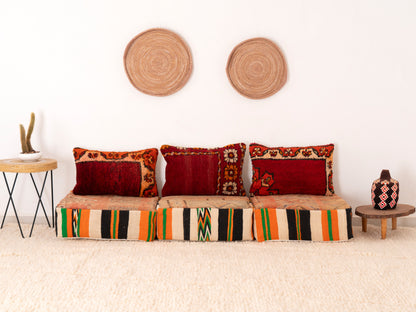 3 seats Handmade Amazigh Sofa Vintage ⴰⵏⵉⵔ.