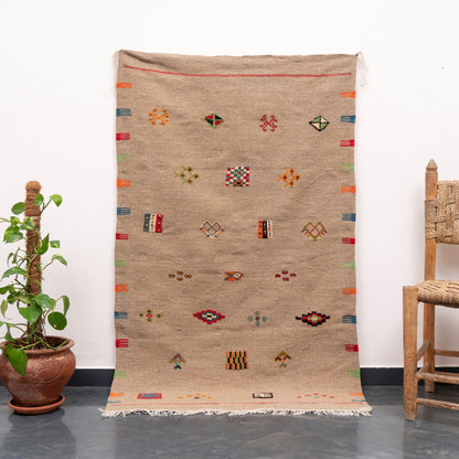 Handmade Amazigh Kilim Rug Sekkura. FREE SHIPPING