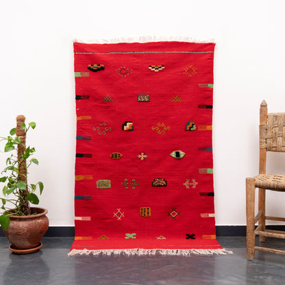 Handmade Amazigh Kilim Rug Lalla. FREE SHIPPING