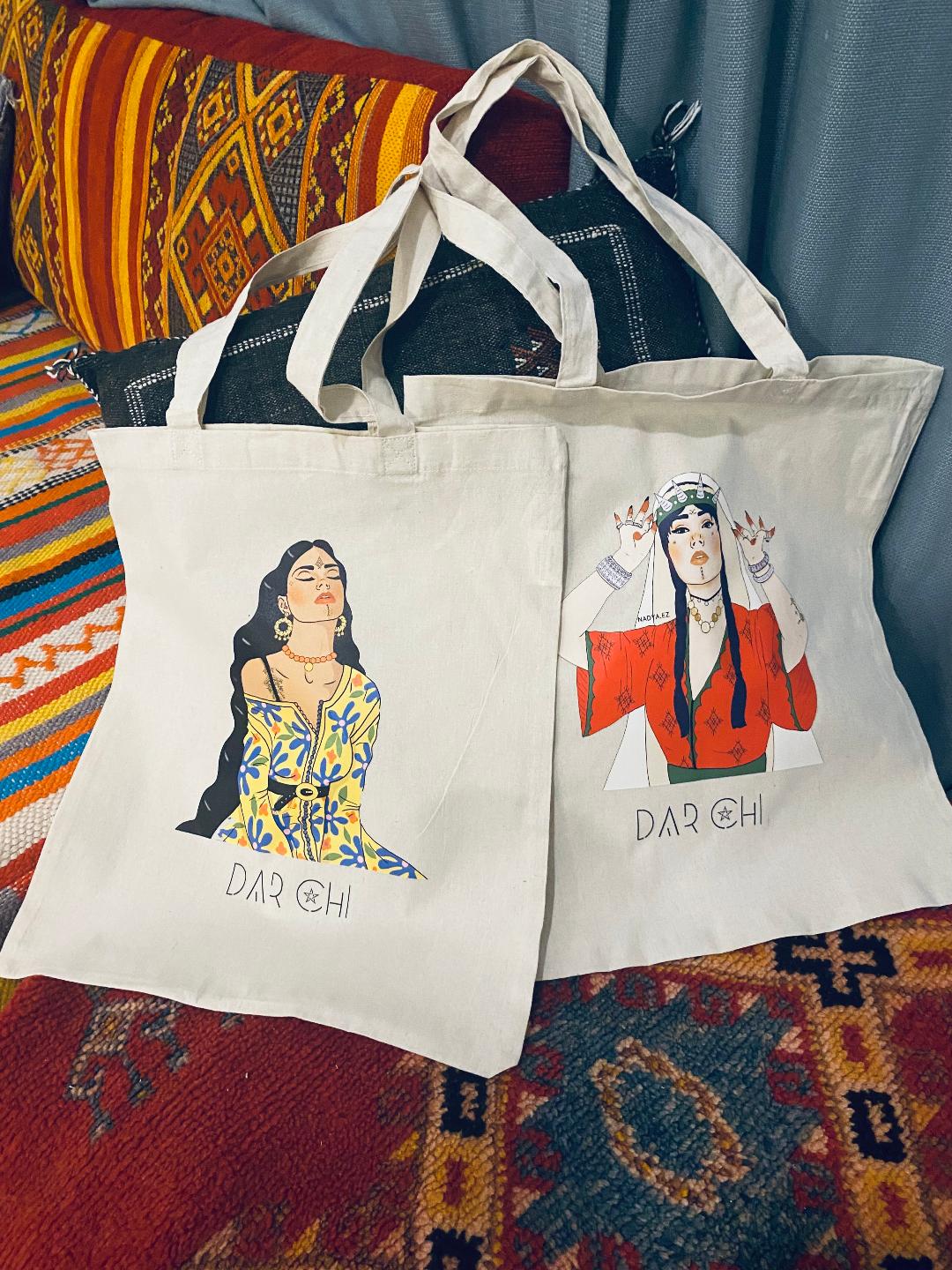 Amazigh Tote bag Dar Chi X Nadya_EZ. FREE SHIPPING