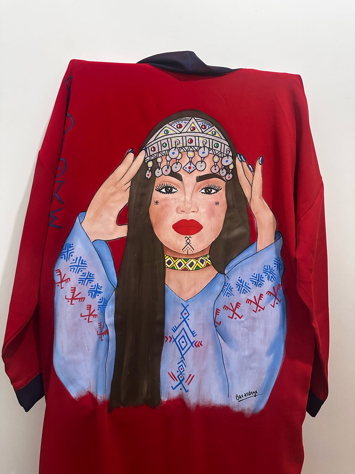 Dar Chi Amazigh white Kimono Unisex Ayul ⴰⵣⵓⵍ