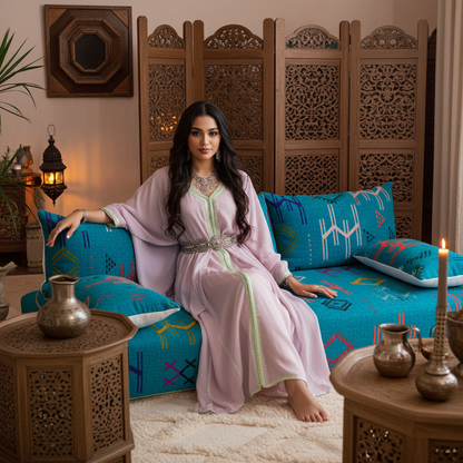 180cm/6ft Handmade Amazigh Imazighen Sofa ⵜⴰⴼⵍⴻⵙⵜ