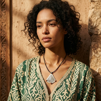 Tafukt Amazigh Silver & Coral Necklace Eϟ+○ϟ.