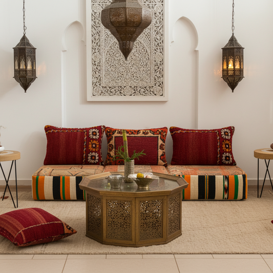 3 seats Handmade Amazigh Sofa Vintage ⴰⵏⵉⵔ.