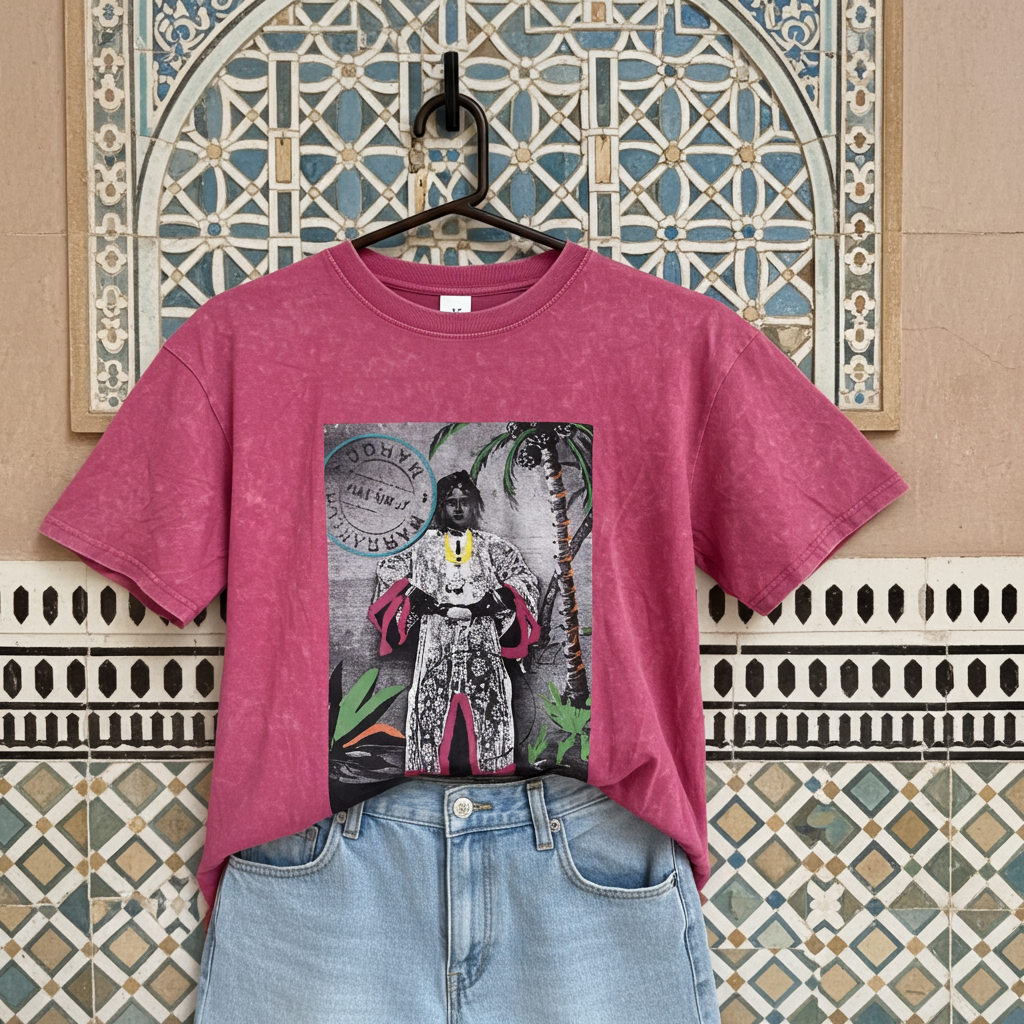 T-shirt Vintage Pink Imazighen ⴰⵣⵓⵍ