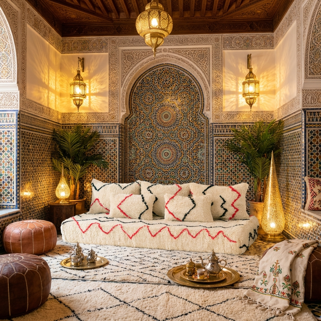 180cm/6ft Handmade Amazigh Tinghir Sofa ⵜⴰⴼⵍⴻⵙⵜ