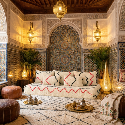 180cm/6ft Handmade Amazigh Tinghir Sofa ⵜⴰⴼⵍⴻⵙⵜ