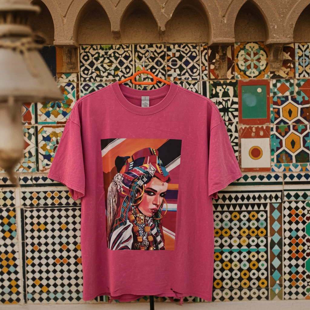 T-shirt Vintage Pink Fibula ⴰⵣⵓⵍ