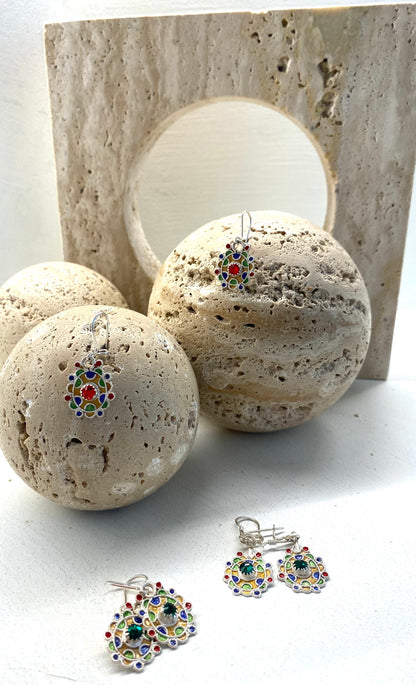 Amazigh Silver Earrings Tafukt ⵜⴰⴼⵓⴽⵜ .