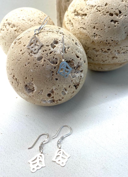 Amazigh Silver Earrings Khmissa ⵅⵎⵉⵙⵙⴰ . FREE SHIPPING