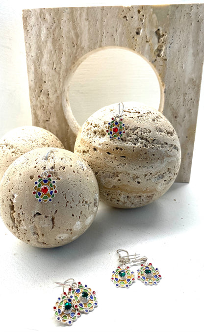 Amazigh Silver Earrings Tafukt ⵜⴰⴼⵓⴽⵜ .