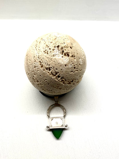 Amazigh Silver aɣermmi Fibula Leather cord Necklace ⴰⵖⴻⵔⵎⵎⵉ.