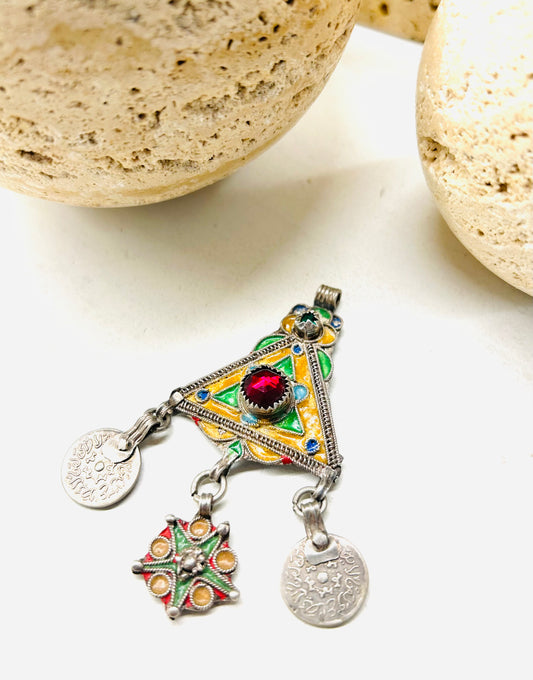 Amazigh Silver Pendant Ahidus ⴼⵉⴱⵓⵍⴰ