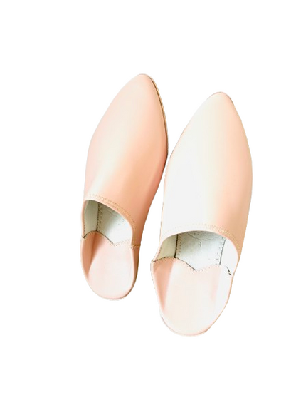 Leather Babouche- Light pink 38