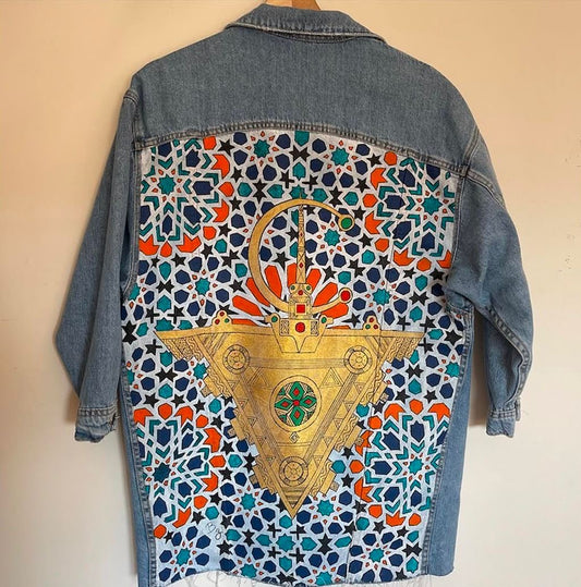 Moroccan Amazigh Denim Jackets Unisex ⴰⵎⴰⵣⵉⵖ (Copy)