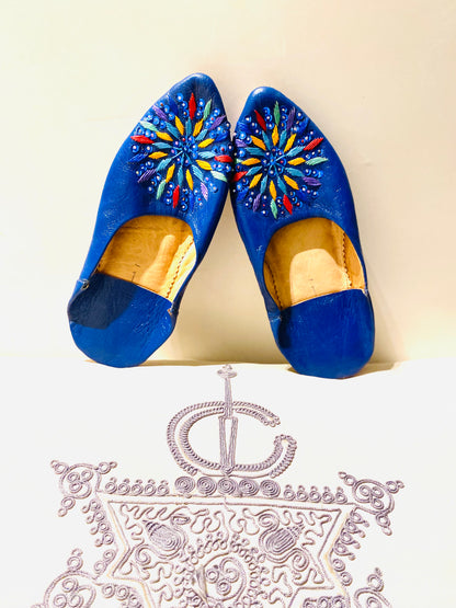 Handstitched Leather Babouche Khenifra ⴰⵃⴱⴱ.