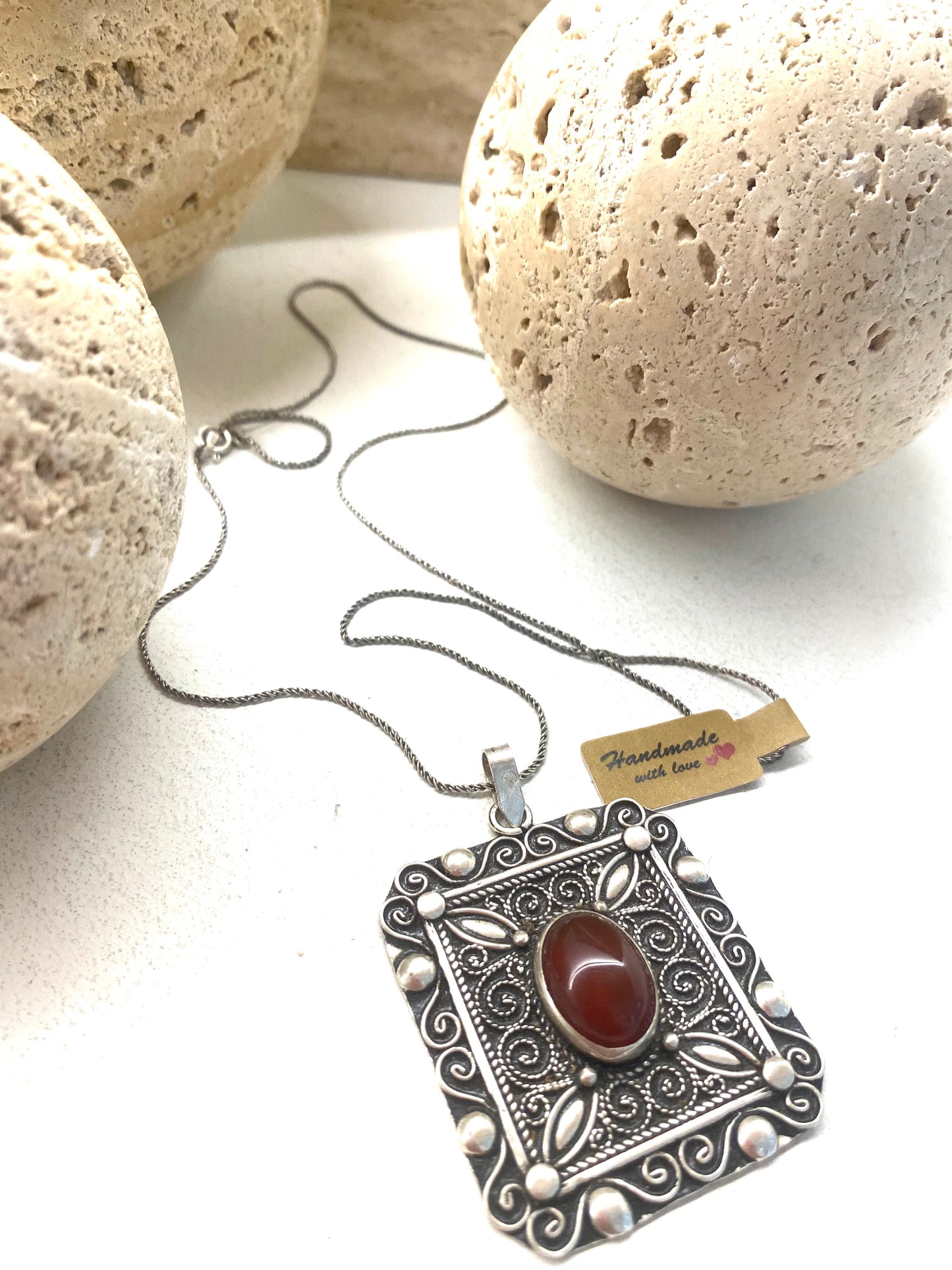 Amazigh Silver Yaz Amalou ⵢⴰⵣ Necklace.