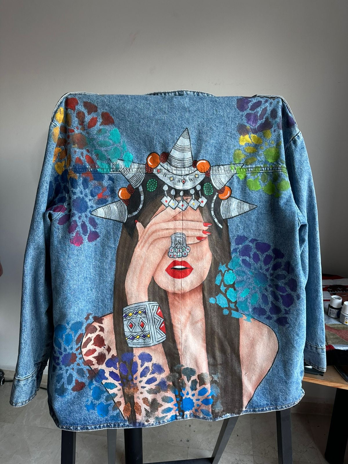 Moroccan Amazigh Denim Jackets Unisex ⴰⵎⴰⵣⵉⵖ