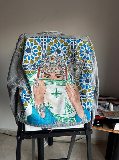 Moroccan Amazigh Denim Jackets Gnaoua Unisex ⴰⵎⴰⵣⵉⵖ