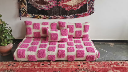 5ft Handmade Amazigh Beni Sofa ⴰⴽⴽⴰⵕ. FREE SHIPPING