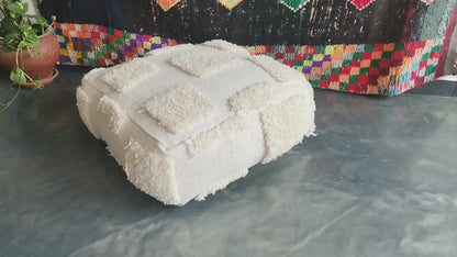 Handmade Amazigh floor poof.