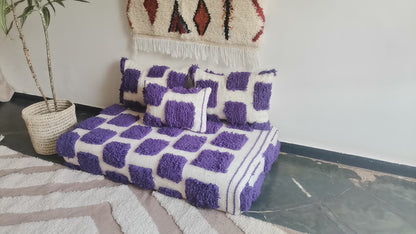 4ft Handmade Amazigh Beni Sofa ⵓⴽⵔⵓⵏ. FREE SHIPPING