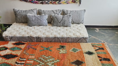 6ft Handmade Amazigh Sofa Ghennou ⵢⴰⵣ. FREE SHIPPING