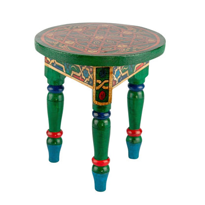 Handcrafted Moroccan table Chinaka white.
