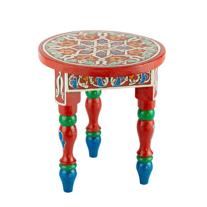 Handcrafted Moroccan table Chima blue.