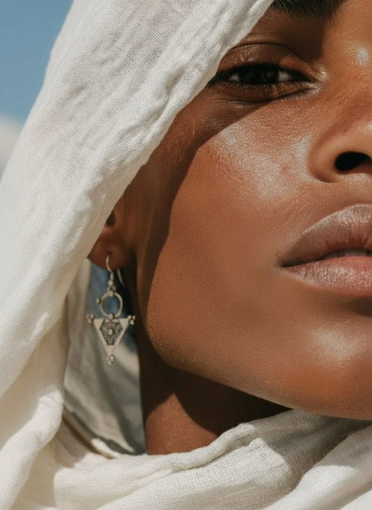 Amazigh Silver Earrings Fibula  ⴼⵉⴱⵓⵍⴰ