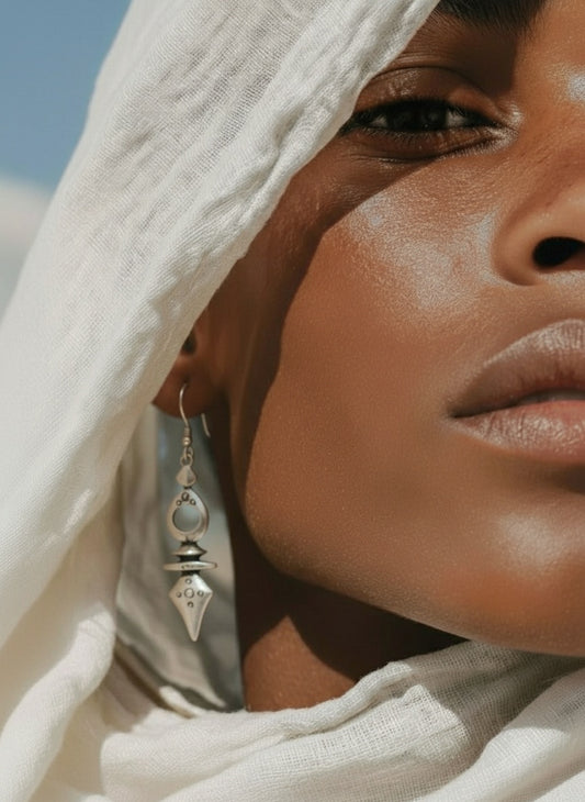 Amazigh Silver Earrings Fibula ⴼⵉⴱⵓⵍⴰ