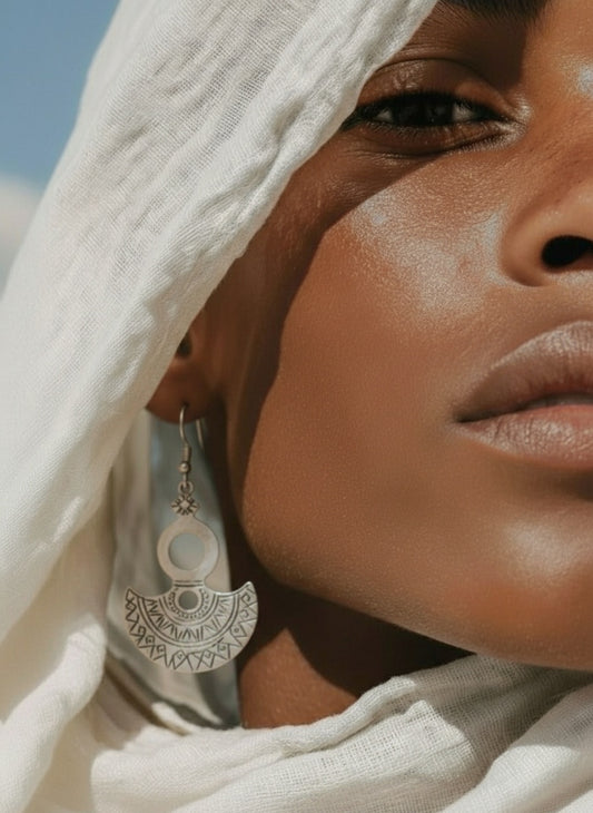 Amazigh Silver Earrings Fibula ⴼⵉⴱⵓⵍⴰ