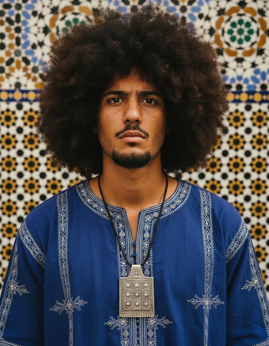 Amazigh Silver Touareg ⵢⴰⵣ Necklace.