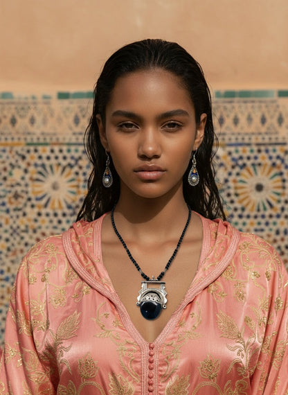Amazigh Silver Necklace Tuareg Afus ⴰⴼⵓⵙ.