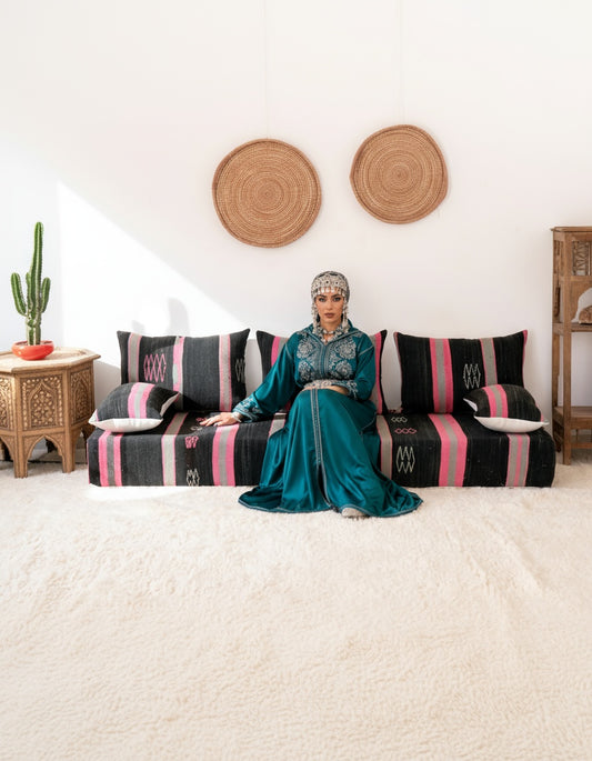 180cm/6ft Handmade Amazigh Sofa Tiznit ⴰⵓⵔⵉⵏⵊ