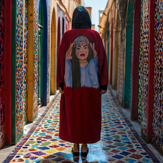 Dar Chi Amazigh white Kimono Unisex Ayul ⴰⵣⵓⵍ