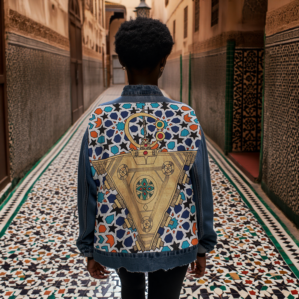 Moroccan Amazigh Denim Jackets Unisex ⴰⵎⴰⵣⵉⵖ