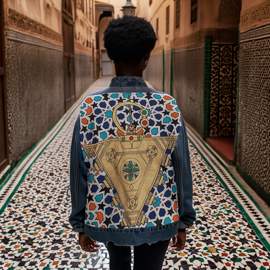 Moroccan Amazigh Denim Jackets Unisex ⴰⵎⴰⵣⵉⵖ