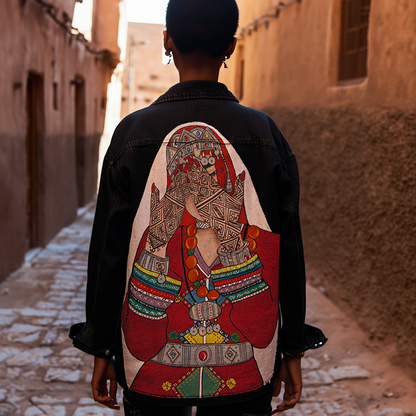 Moroccan Amazigh Denim Jackets Unisex ⴰⵎⴰⵣⵉⵖ