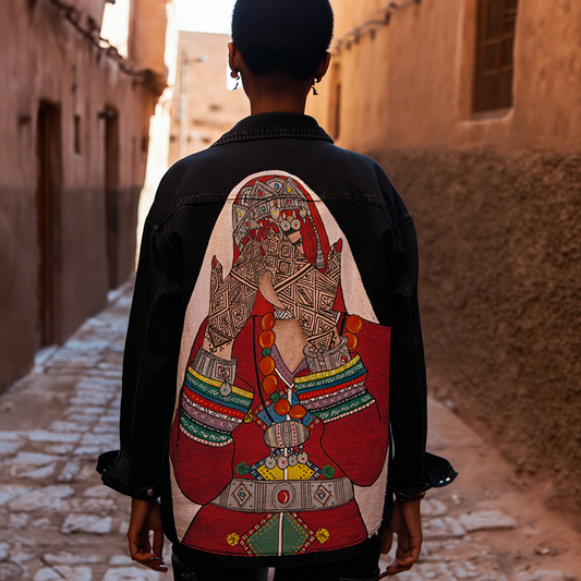 Moroccan Amazigh Denim Jackets Unisex ⴰⵎⴰⵣⵉⵖ