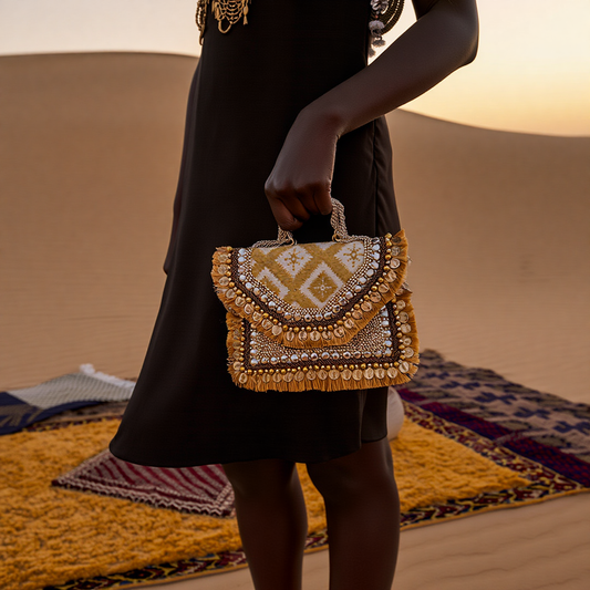 Bag Pouch with Amazigh rug ⵜⵉⵜⵔⵉⵜ