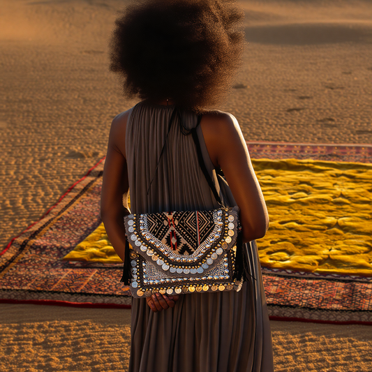 Bag Pouch with Amazigh rug ⵜⵉⵜⵔⵉⵜ